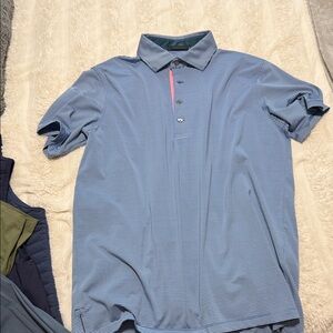 Greyson Light Blue Striped Polo Shirt